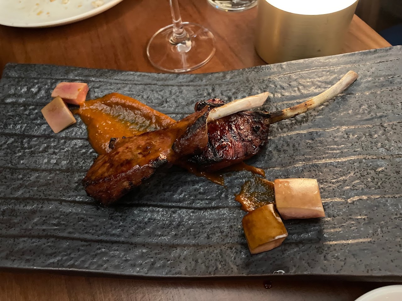 Robata lamb cutlets at Toko Restaurant